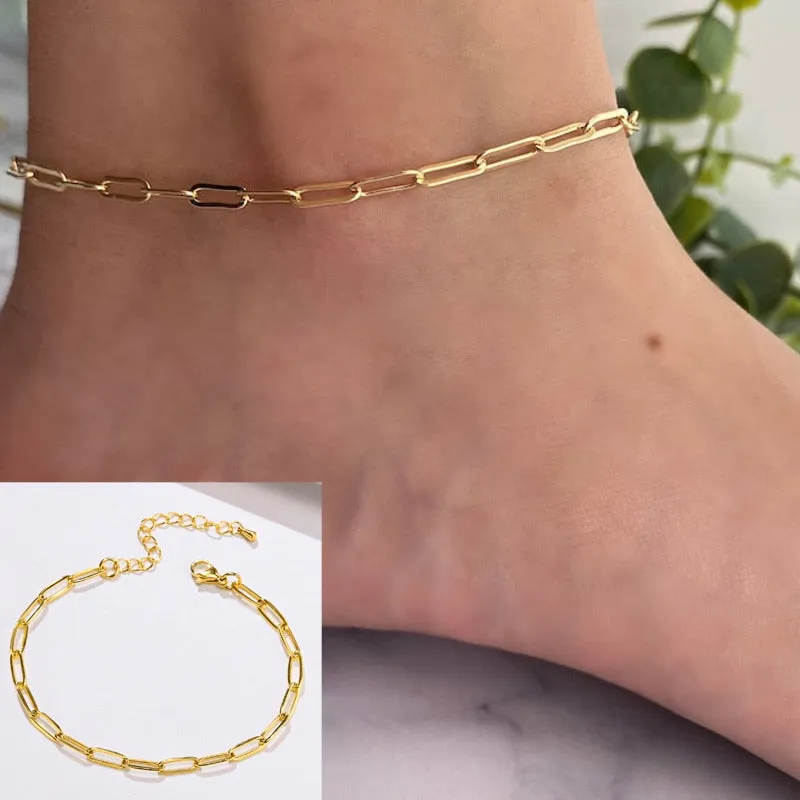 Adjustable Hypoallergenic Snake Chain Anklet
