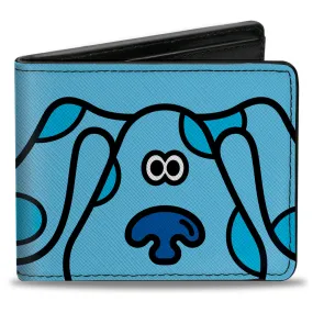 Bi-Fold Wallet - Blue's Clues Blue Face   Paw Print Blues