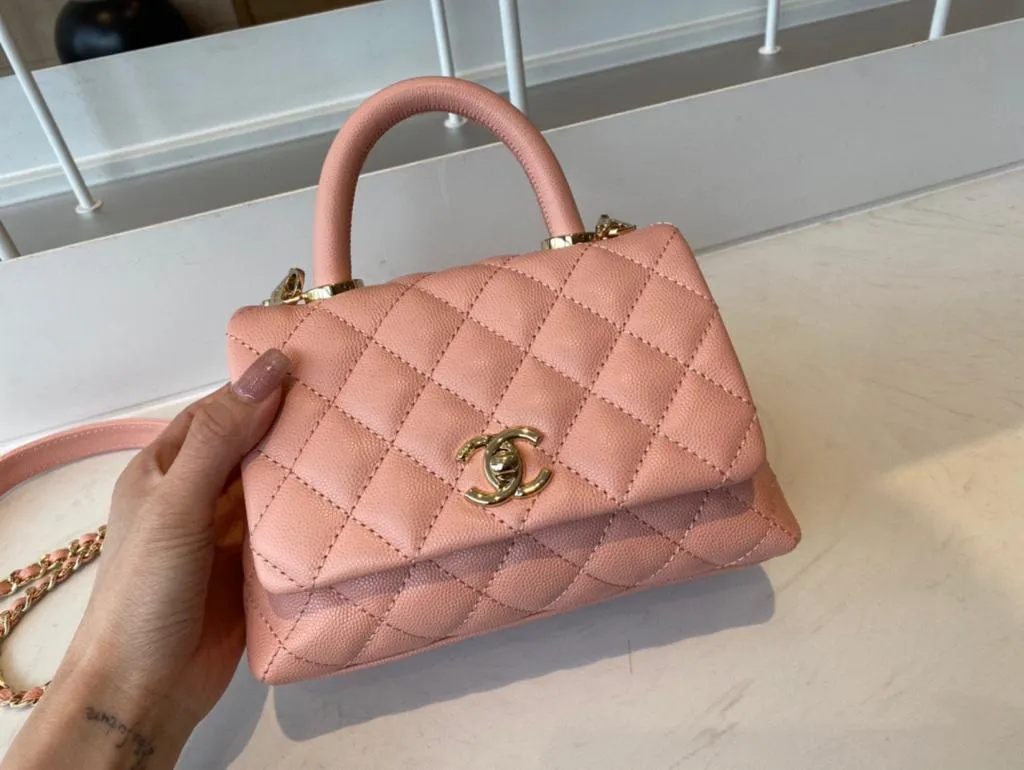 CHLMini Flap Bag Top Handle PiNike For Women 7.5in/19cm