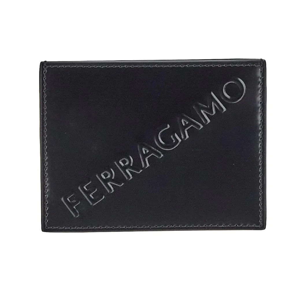FERRAGAMO Man Card Holder BLACK