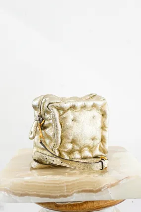 Leather crossbody bag in Gold RRP 300