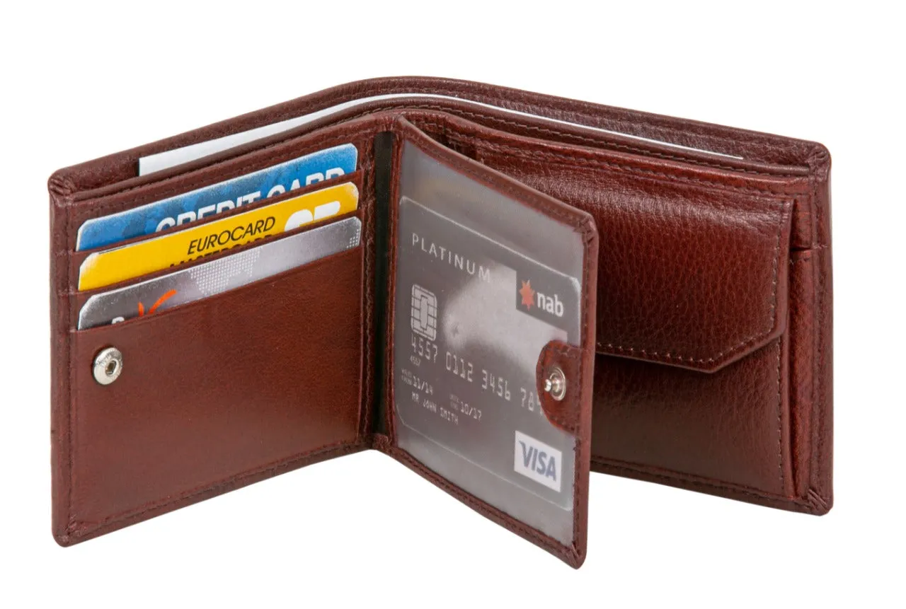 MENS LEATHER WALLET 95422 (BROWN)
