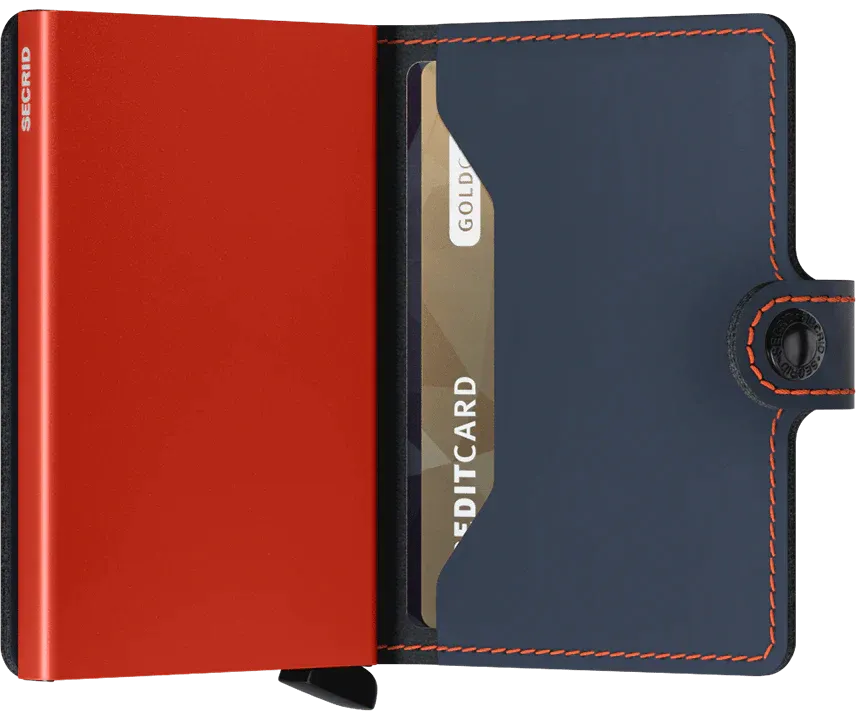Miniwallet: Matte Night Blue & Orange