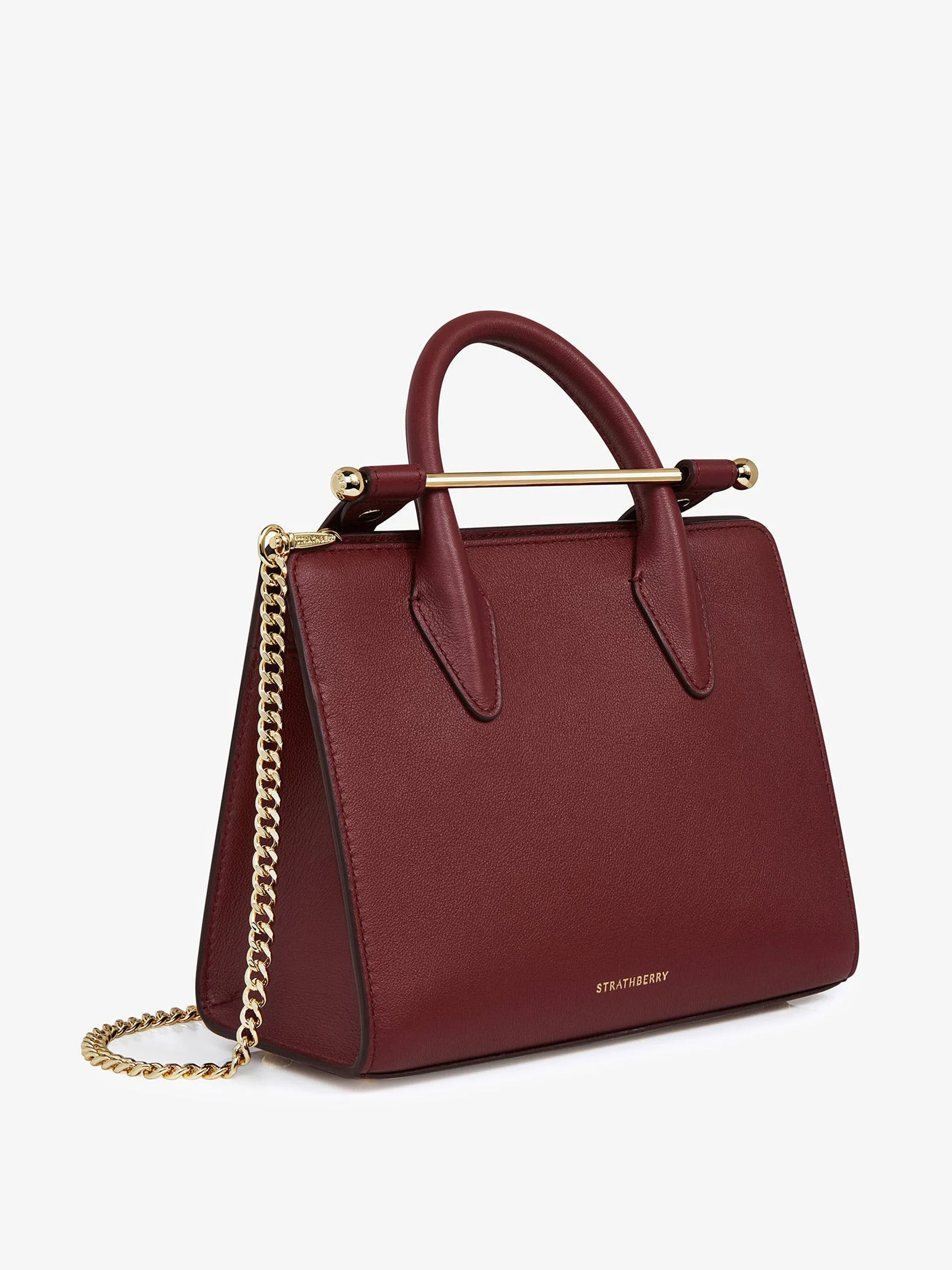 Oxblood The Strathberry mini tote bag
