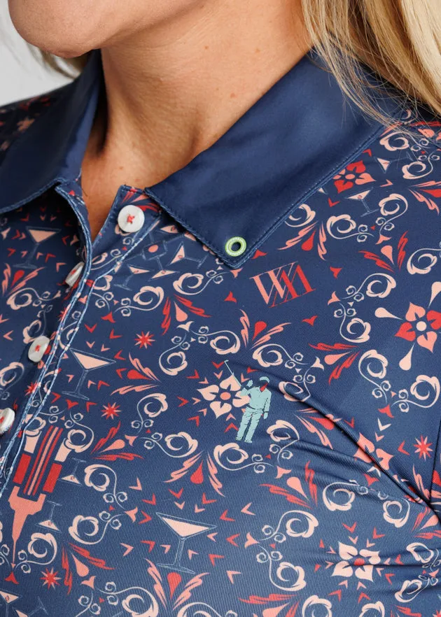 Raise The Roof Women's Polo Dress | Navy