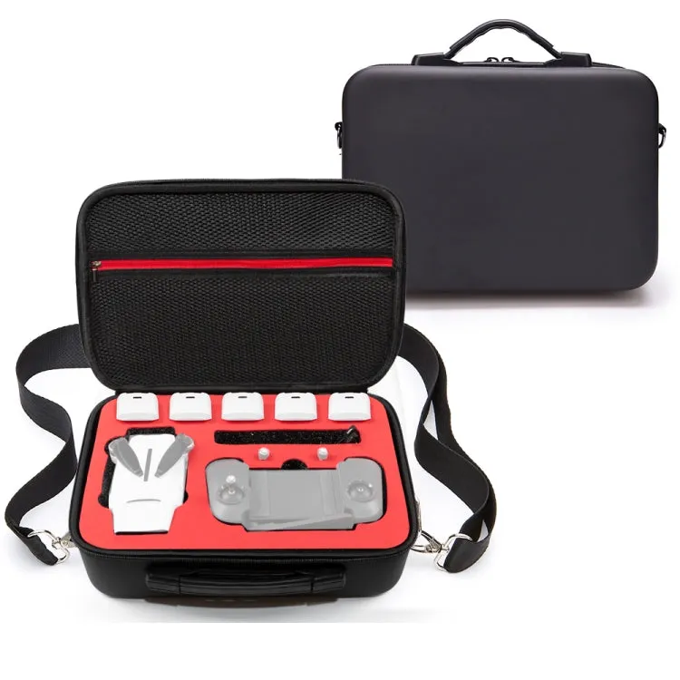 Single Shoulder Storage Bag Shockproof Waterproof Travel Carrying Cover Hard Case for FIMI X8 Mini(Black   Red Liner)