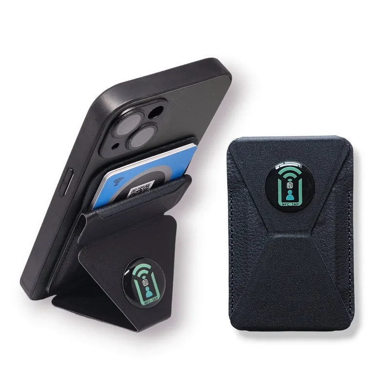 SnapWallet NFC - Magsafe Compatible Leather Card Wallet, Phone Stand & NFC Tag Logo