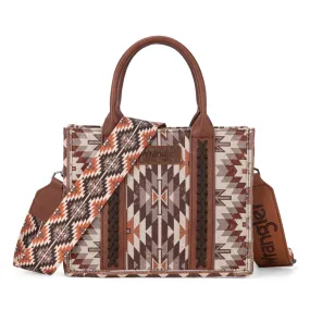 Wrangler Southwestern Brown Dual Sided Print Tote Bag/Crossbody